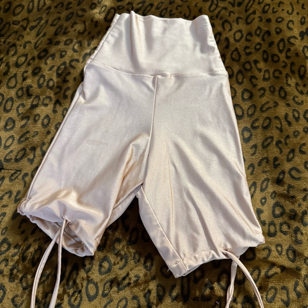 American Apparel Cream Bike Shorts